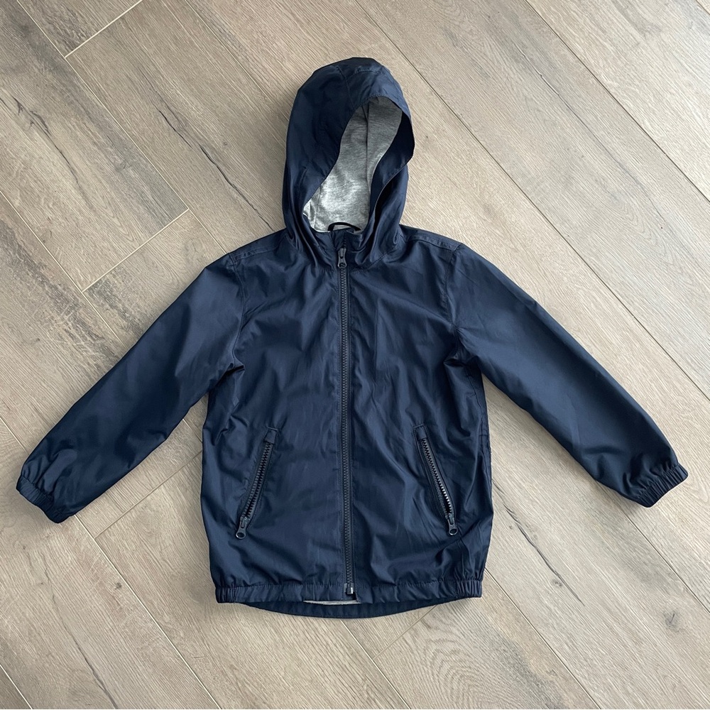 EUC - GAP KIDS windbreaker raincoat navy blue size XS